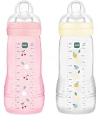 Istruzioni in lingua straniera - MAM Easy Active - Set di 2 bottiglie da 270 ml, con tettarella MAM, misura 1, in silicone SkinSoft, con forma ergonomica, 0 mesi e farfalle