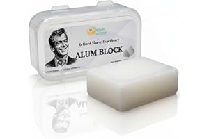 Herbs Botanica Alum Block for Shaving Soothing Aftershave Solution for Men Stops Bleeding from Nicks & Cuts Fitkari Alum Stone for Skin Care 3.5 oz Piedra de Alumbre by Herbs Botanica