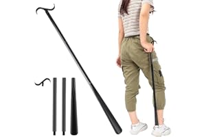 JJDPARTS Chaussette Aide, Chausse Pieds Long Manche, Détachable Chausse-pied Manche pour Vieil Homme Femme Enceinte