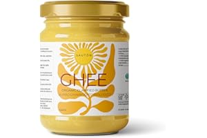 SAUTÓN Ghi Biologico 720 ml, Tradizionale Ricetta Ayurvedica, Burro Chiarificato, Ghee Bio, Gluten Free, Lactose free, Nuts free, Caseine free
