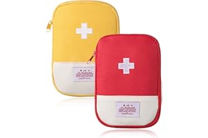 XPEX 2 Stück Medikamententasche Unterwegs Klein, Notfalltasche, Reiseapotheke Wasserdicht, kindernotfallbox, Apothekentasche,