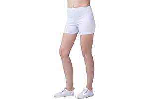 JS One Short de sport uni en coton respirant extensible pour fille (enfants)