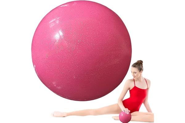 Yogaboll, rytmisk gymnastikboll, träningskompetition gymnastiksboll, 18 x 18 x 18 cm antiburst träningsutrustning, högelastis
