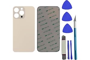 PEIDOG 14ProMax /14 Pro Max Rückglasabdeckung Ersatz für iPhone 14Pro Max Rückglas-Ersatz mit Reparaturwerkzeug-Set (Gold)