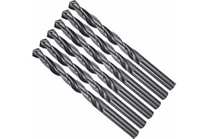 CoCud Drill Bit, 8mm Cutting Diameter, 4241 HSS Nitriding Black 118° Cutting Angle Versatile Bits - (Applications: for Drilling Plastic Wood Soft Metal), 6-Pieces