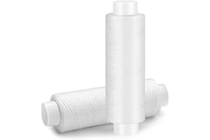 RAMLUR 2 Pcs Sewing Thread, 200 Yards White Threads, Polyester Sewing Machine Thread for Hand Quilting, Embroidery, and Crafts