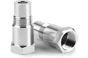 DBREAKS Lambdasonde Adapter 2 Stück M18 * 1,5 Sauerstoffsensor Adapter, Lambdasonde Eliminator Extender Adapter, Edelstahl O2 Sauerstoffsensor Spacer Extender Auto Auspuffanlage Universal