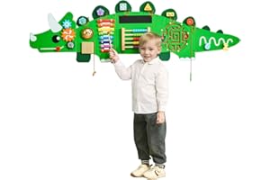 VEVOR Pannelli da Parete per attività con Cuccioli, 12 attività, Giocattolo Sensoriale da Parete per Bambini, attività di Apprendimento Montessori, per la Sala Giochi, 1525 x 445 x 48 mm