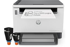 HP Laser Tank 1604w 381L0A, Stampante Monocromatica Multifunzione con Serbatoio Toner integrato a Ricarica Rapida, Stampa F/R Manuale, 22 ppm, Fino a 5000 Pagine, Scansione A4, Wi-Fi, USB, Bianca