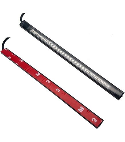 Bande LED Flexible Pour Moto Alamor - 12V, 17 LED, Frein/Stop/Clignotant, Ambre Et Rouge - Imperméable