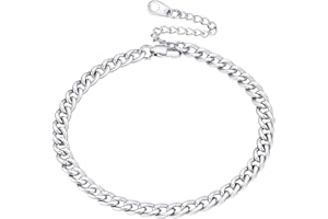 U7 Cavigliera Donna Classica Elegante Piede Catena, Acciaio INOX Placcato Platino Oro, Lunghezza Regolabile 22 + 5 cm, Sexy Gioiello Estivo Unisex Argento Oro Rosa - con Confezione Regalo