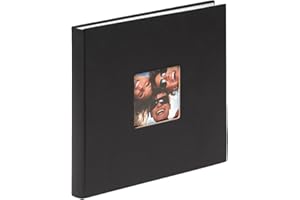 walther design Álbum de fotos negro 26 x 25 cm con recorte de portada, Fun FA-205-B