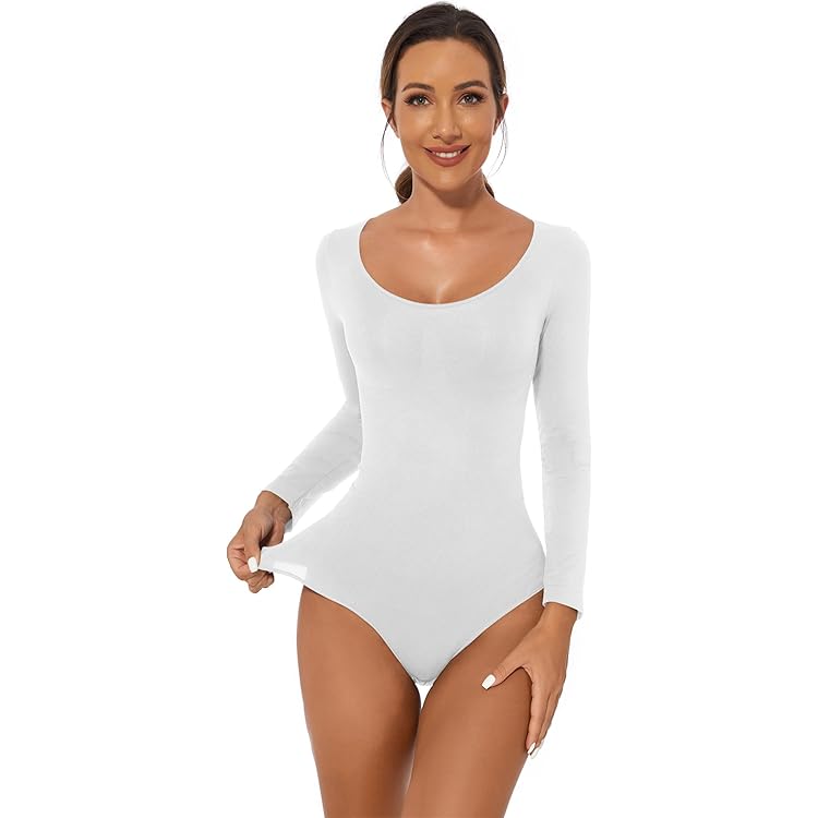 Damesbody met Lange Mouwen, Zwart, Shapewear, Corrigerende Stringbody, Sterk Vormgevend, Ademend Materiaal (Huidskleur, xl