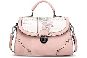 NICOLE & DORIS Borsa Elegante Donna Tote Borse a Spalla Progettista Moda Borse a Tracolla Medie Crossbody Borsa Bella Durevole Borse in PU Pelle Rosa