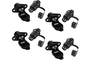 VEGENA 4 Stück Stecker 3 Polig und Steckdose 3 Polig,3 Polig Traktor Stecker Steckdose 12V,Anhänger Stecker Steckdose 3 Polig Wasserdicht Nach DIN 9680,3 Polig Stecker Steckdose für LKW PKW KFZ Landmaschinen