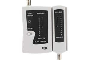 ELPRICO Testeur de Câble, YG468B professionnel RJ45 + BNC Anti-Choc et Anti-Chute Testeur de Réseau/Outil de Test de Fil de Téléphone pour Tester les Câbles Réseaux