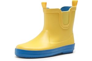 DREAM PAIRS Wellies for Kids Boys Girls Wellington Boots Waterproof Non-Slip Rain Boots for Kids Unisex Short Wellington Boots Toddler/Little Kid/Big Kid