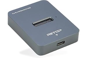 RIITOP Station d'accueil M.2 vers USB, adaptateur de lecteur SSD M.2 NVMe vers USB-C pour SSD M.2 (clé M) NVMe et SSD (clé B + M) SATA