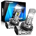 NOVSIGHT H11 LED Headlight Bulb - 90W 30000LM H9 H8 Headlight Bulb, 6500K White 12V Light H11 LED with Fan, 1:1 Size Plug and Play, IP68 Waterproof, Pack of 2