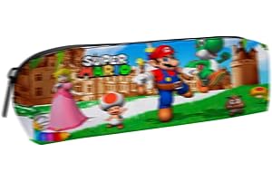 TMXKDSJ. TMXKDSJ Trousse Scolaire, Super Mario Single Trousse, Fourre-Tout pour l'école, Étui à Crayons pour Filles et Garçons, Grande Capacité, Trousse Textile Rectangulaire, 20 x 5,5 x 6 cm