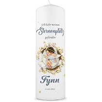 GRAVURZEILE Bougie Imprimée U2013 Bougie De Pâques U2013 Bougie De Pâques U2013 Bougie Chrétienne Avec Alpha & Omega U2013 Personnalisée Avec Nom Au Choix U2013 Bougie
