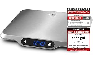 Caso Design Waga Kuchenna, Srebrny, 26.50 x 33.00 x 27.00 cm