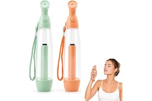 Lerkely 2-pack manuella sprayflaskor, bärbar vattenspruta med handslinga, fin sprejdimma, för ansikte, kropp, strand, resor och varma dagar