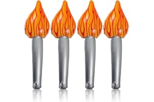 RUIOOMEEP Torche Gonflable Flamme Olympiquea 2024 - Décoration Jeux Olympiqueas, Accessoire Incontournable pour Célébrations et Événements 4 pièces