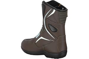 VASTER Botas de Motocross Hombre | Botas Piel Moto con Suela Goma | Botas Motocicleta Rider Cuero Proteccion para Hombre CE