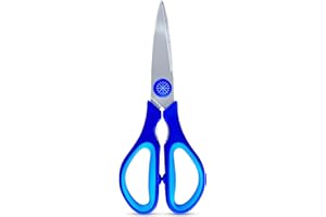 OYEMAT Tijeras de Cocina Profesionales de Acero Inoxidable | Azules | Tijeras Multifunción para Cocinar con Precisión y Comodidad Todo Tipo de Alimentos (Azul)