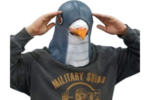 ACBAGI Halloween Masks Pigeon Bird Realistic Animal Head Mask Carnival Party Costume for Adult