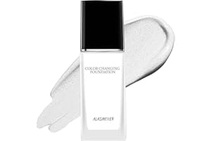 ALASMOYER Color-Changing Foundation, Color-Changing Foundation for Mature Skin, Creates a Flawless and Delicate Finish, Hydrating Natural Coverage, Suitable for Light to Medium Skin Tones, SPF 20, 30ML