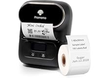 Label Maker - Phomemo M110 Portable Bluetooth Thermal Mini Label Maker Machine, Sticker Maker, Barcode Printer for Clothing, 