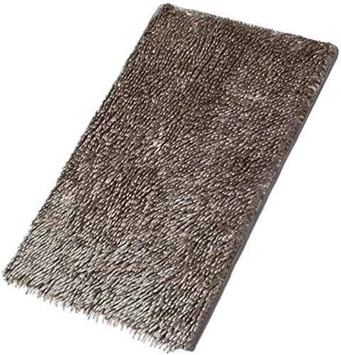 Fantastic Job Non-slip Chenille Shag Bathroom Mat,Bath Mat Bathroom Shower Rugs Carpet,16 x24-Inches (Bright grey)