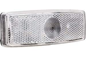 OROK - Feu de Position Blanc pour remorque/Feu de gabarit Blanc - A Fixer - Ampoule témoin T10/5W Non fournie - Dimensions : 110 x 24 x 42mm - Entraxe : 45mm - Feu de Position Fourgon