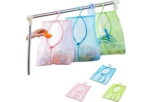 BULL TIGER PRESTIGE 3 bolsas para pinzas de la ropa, almacenamiento para colgar en el baño, multifuncional, almacenamiento de almacenamiento, cesta con ganchos para baño, armario, cesta de la ropa (azul, rosa, verde),