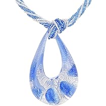 Chic-Net - Orecchini in vetro di Murano, 12 mm, con fiore in vetro, in argento Sterling 925 : Chic-Net