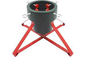 The Christmas Workshop 70509 Stojak bożonarodzeniowy | Bardzo duży rozmiar | Pasuje do drzew o wysokości do 2,5 m i 14,5 cm średnicy | mieści 2,8 l wody | 57 cm x 57 cm x 21,5 cm, zielony i czerwony