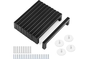Tufa 10 Pièces Poignée de Meuble Cuisine Entraxe 96mm, Poignet de Porte Cuisine Meuble avec 30 vis et 4 Poignée Autocollante, Poignée en Acier Inoxydable, Poignées pour Placards, Poignées de Tiroir