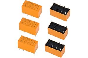 Podazz 6 unidades CC 12 V 8 pines CAHK19F-8P-12V Bobina DPDT PCB Relé de potencia