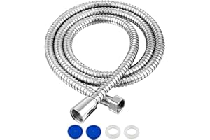 NORTHERN BROTHERS 1.75m(69") Shower Hose Stainless Steel Universal Replacement Shower Pipe Chrome Anti-Kink with 2 Washers