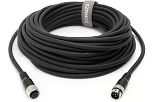 SZRMCC M12 5 Broches Mâle vers Femelle de Câble de Capteur Câble Blindé étanche à Haute Flex pour Caméra Industrielle Module bus de Terrain (10m)