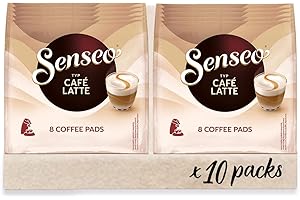 ‎SENSEO Senseo Pads Café Latte, 10 x 8 Getränke, 80 Kaffeepads