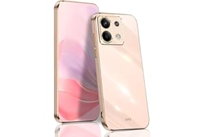 BORYA Funda para Xiaomi Redmi Note 13 5G, Antigolpes Delgada Premium Suave Silicona Carcasa TPU Bumper Estuche, Elegante Sedoso Galvanoplastia Phnom Penh Caso, Rosa
