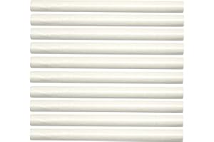 KELZIA KEALS Pack 10 Barras de Cera de Sellado de Pistola de Pegamento - Sello Lacre Vintage Para Invitaciones de Boda Cumpleaños Tarjetas Regalo Cartas. (Marfil)