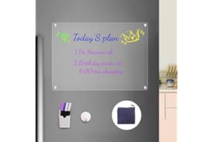 ZHIDIAN Acrylic Fridge Calendar and Planner Transparent Magnetic Dry Erase Board Clear Fridge Calendar Weekly Planner Board 40x30cm Acrylic Planner Board for Home Kitchen