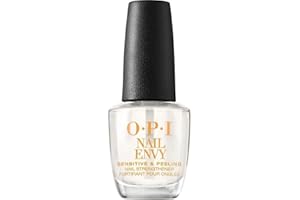 OPI Nail Envy | Sensitive & Peeling, Smalto Rinforzante per Unghie Sensibili e Sfaldate | Trasparente, 15ml