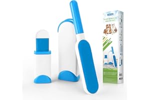 ‎NOBLEZA Nobleza Fusselbürste Tierhaare, Wiederverwendbare Fusselrolle, Tierhaarentferner mit extrem einfacher Reinigung, Selbstreinigender Tierhaarentferner zum Katzenhaare & Hundehaare entfernen