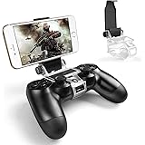 Megadream PS4 Android Phone Clip, 180 Degree Rotation Gaming Holder Mount for Sony Playstation 4 Slim Pro Controller, Samsung