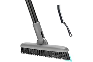 KEFANTA Grout Brush Long Handle,Grout Cleaning Brush with Stiff Bristles Grout Cleaner for Bathroom Shower & Hard-to-Reach Corners Crevices Deep Cleaning